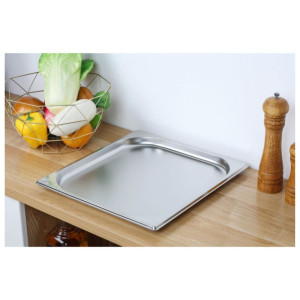 Gastrobehälter GN 2/3 Edelstahl — Tiefe 20 mm, 1,35 L