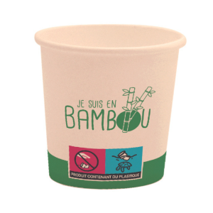 Bio-Bambusbecher - 10 cl - Packung mit 300 Stück - Umweltfreundliche Alternativen