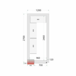 Negative Cold Room TEFCOLD - 1200 x 2700: Easy and economical storage with free delivery