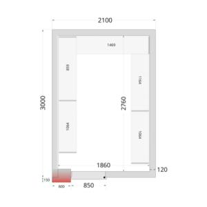 Negativkühlraum TEFCOLD - 2100 x 3000: Optimale Konservierung frischer Produkte