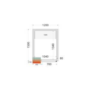 Positivkühlraum 1200x1500 TEFCOLD - Lagerlösung geeignet für Küchenprofis.