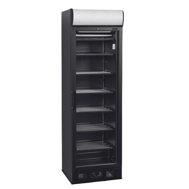 Gefrierschrank Vitrine Canopée Glastür Schwarz 270L TEFCOLD - Optimale Präsentation Ihrer Tiefkühlprodukte Gefrierschrank Vitrine Canopée Glastür Schwarz 270L TEFCOLD - Optimale Präsentation Ihrer Tiefkühlprodukte