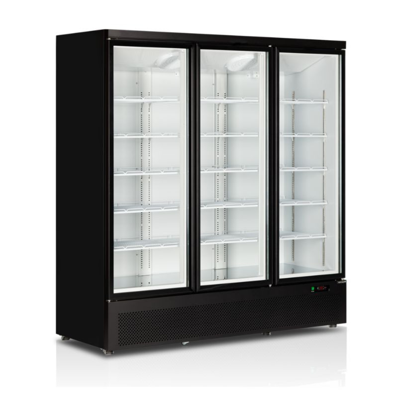 Vitrine Congélateur Noir - 3 Portes Vitrées - 1090 L | TEFCOLD Atom Maxi Vitrine Congélateur Noir - 3 Portes Vitrées - 1090 L | TEFCOLD Atom Maxi