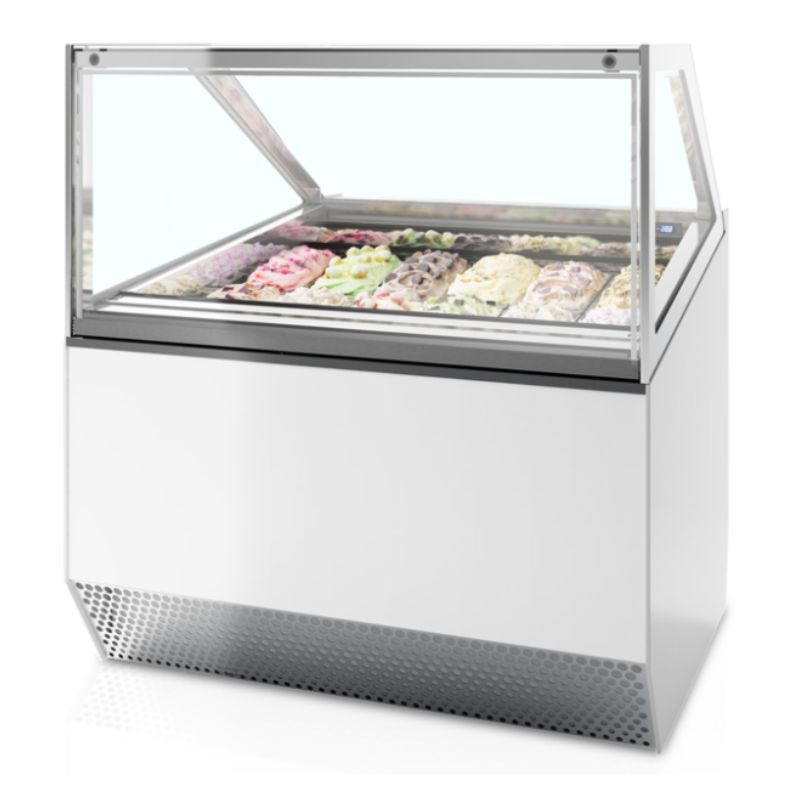 Ventilated Ice Cream Display with Straight Front - Superior Quality | TEFCOLD Ventilated Ice Cream Display with Straight Front - Ventilated Ice Cream Display with Straight Front - Superior Quality | TEFCOLD Ventilated Ice Cream Display with Straight Front -