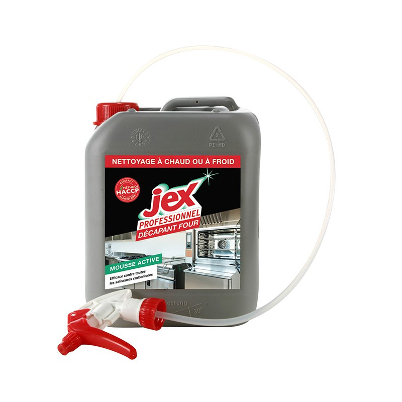 Décapant pour Four avec Pistolet - Jex 5L : Puissant et efficace contre graisses incrustées Décapant pour Four avec Pistolet - Jex 5L : Puissant et efficace contre graisses incrustées