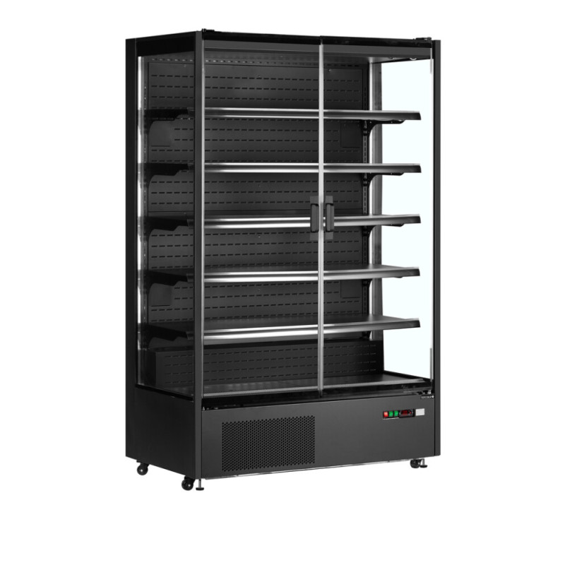 Black Refrigerated Display Case with 2 Doors & 764 L by TEFCOLD Black Refrigerated Display Case with 2 Doors & 764 L by TEFCOLD