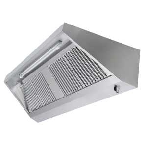 Snack Hood 2400x900 mm Stainless Steel AISI 304 LED Without Motor