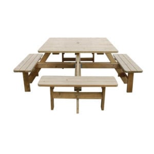 Rowlinson Quadratischer Holztisch 1980mm: Geselligkeit und Robustheit