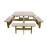 Rowlinson Quadratischer Holztisch 1980mm: Geselligkeit und Robustheit