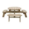 Runder Holztisch für Picknick 2000mm Rowlinson: Robust & Elegant