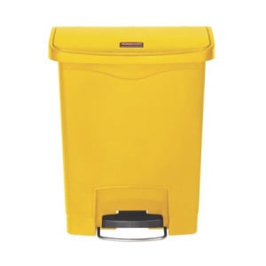 Gelber Mülleimer 30L Rubbermaid - Ultra widerstandsfähiges Frontpedal