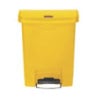 Gelber Mülleimer 30L Rubbermaid - Ultra widerstandsfähiges Frontpedal