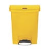 Gelber Mülleimer 30L Rubbermaid - Ultra widerstandsfähiges Frontpedal