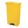 Großer gelber Frontpedal-Mülleimer 68 L Rubbermaid: Einwandfreie Hygiene und professionelle Praktikabilität