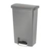 Grauer Frontpedal-Mülleimer 50L - Hygienisch & Praktisch | Rubbermaid