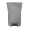 Grauer Frontpedal-Mülleimer 50L - Hygienisch & Praktisch | Rubbermaid