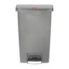 Front Pedal Bin Grey 50L - Hygienic & Practical | Rubbermaid
