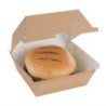 Compostable Small Hamburger Boxes 112mm - Pack of 150 Kraft Fiesta