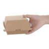 Compostable Small Hamburger Boxes 112mm - Pack of 150 Kraft Fiesta