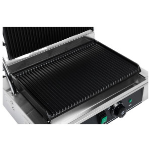 Grill Panini Pro 2200 W Gerillt 340x220 mm Inox
