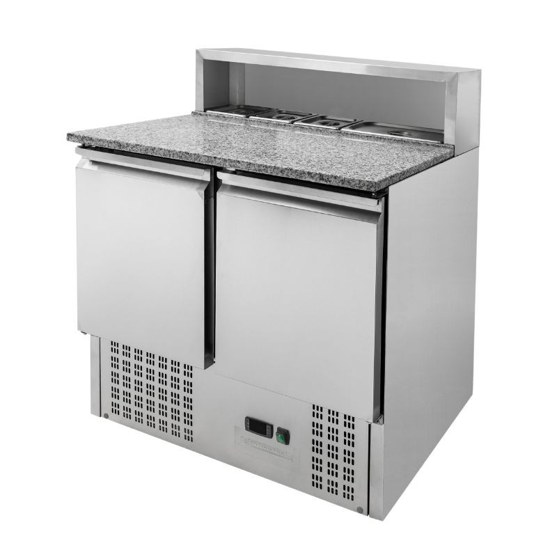 Refrigerated Pizza Cabinet - 2 Doors - 5 GN 1/6 Pans - Dynasteel Refrigerated Pizza Cabinet - 2 Doors - 5 GN 1/6 Pans - Dynasteel