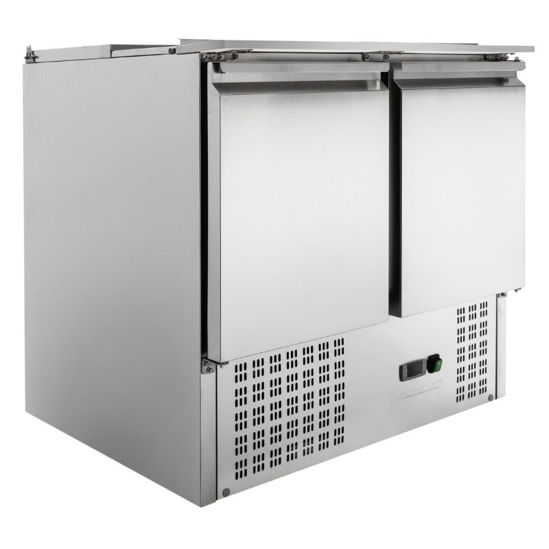 Saladette Compacte 2 Portes - Avec Couvercle Coulissant - Dynasteel Saladette Compacte 2 Portes - Avec Couvercle Coulissant - Dynasteel