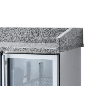 Meuble à Pizza Réfrigéré Compact - 3 Portes Vitrées - Dynasteel