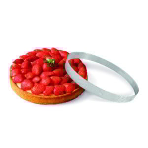 Perforated Stainless Steel Tart Ring - Ø220mm H35mm Gobel