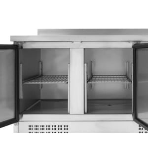 Table Réfrigérée Positive GN 1/1 Avec Dosseret - 3 Portes - Dynasteel