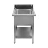 Sink 1 Basin with Backsplash and Shelf - L 600 x D 700 mm - Dynasteel