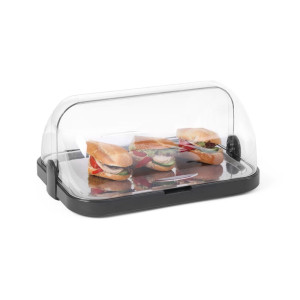 Vitrine Buffet with Sliding Lid UNIQ - Black - HENDI
