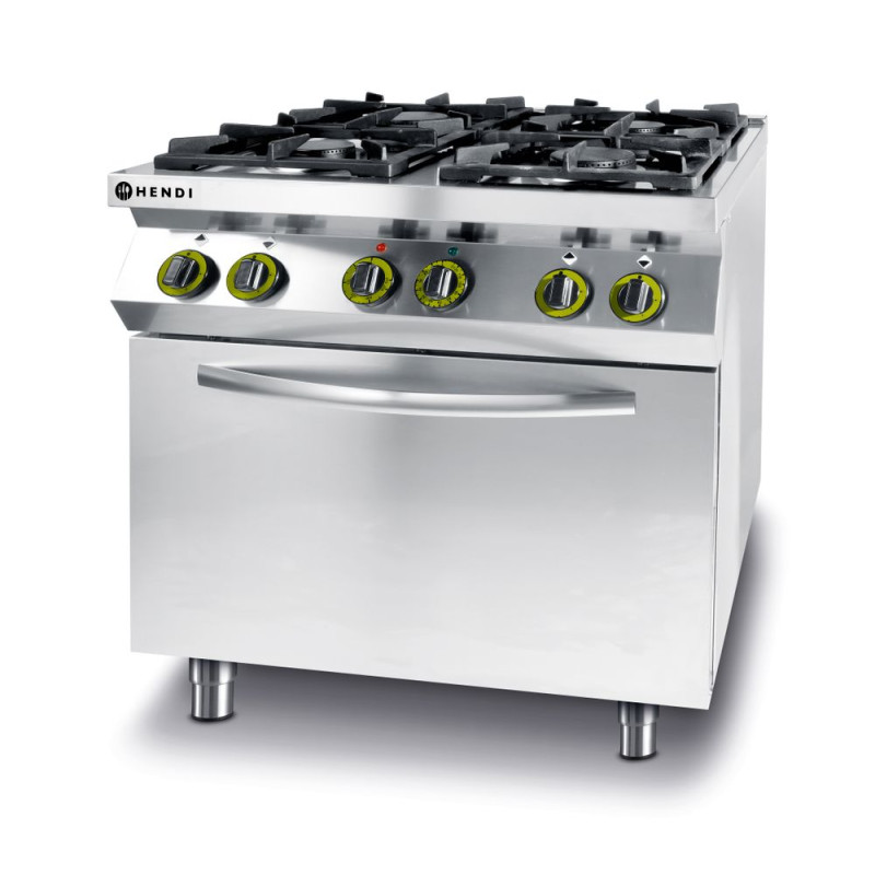 Cuisinière Kitchen Line - 4 feux avec four à convection électrique GN 1/1 - Marque HENDI - Fourniresto Cuisinière Kitchen Line - 4 feux avec four à convection électrique GN 1/1 - Marque HENDI - Fourniresto