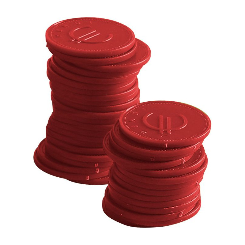 Jetons Rouges - Lot de 100 Jetons Rouges - Lot de 100