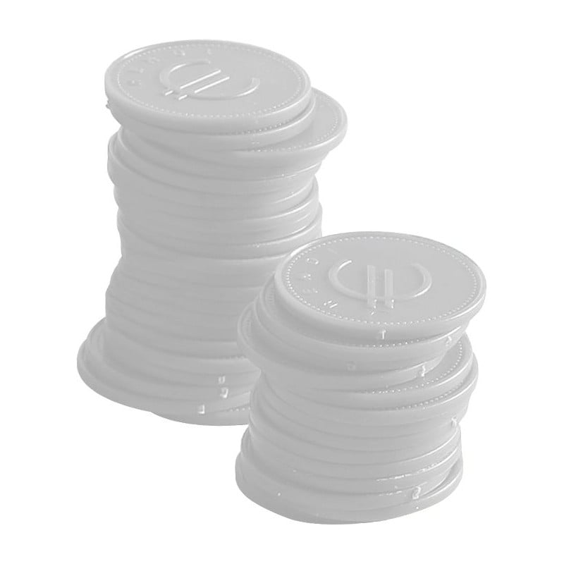 Jetons Blancs - Lot de 100 Jetons Blancs - Lot de 100