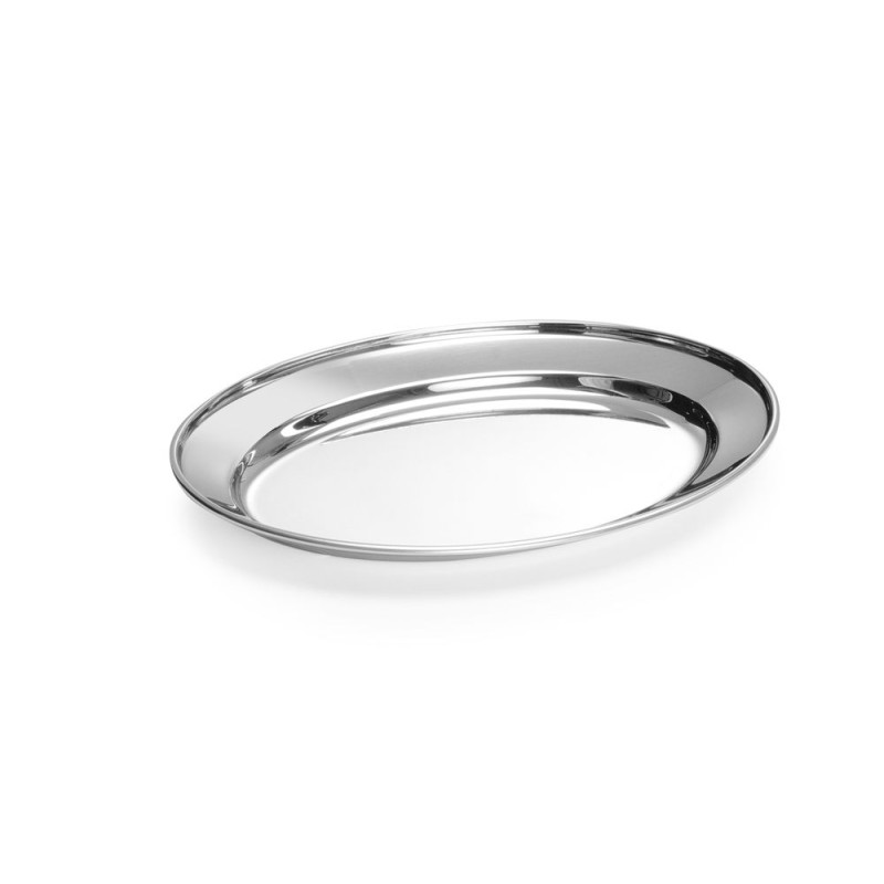 Plat Ovale en Inox - 190 x 140 mm - Marque HENDI - Fourniresto Plat Ovale en Inox - 190 x 140 mm - Marque HENDI - Fourniresto