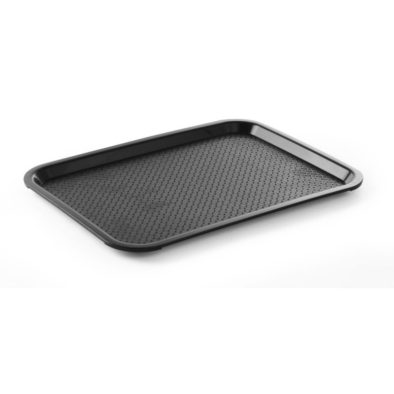 Rectangular Black Fast-Food Tray - 415 x 305 mm Rectangular Black Fast-Food Tray - 415 x 305 mm