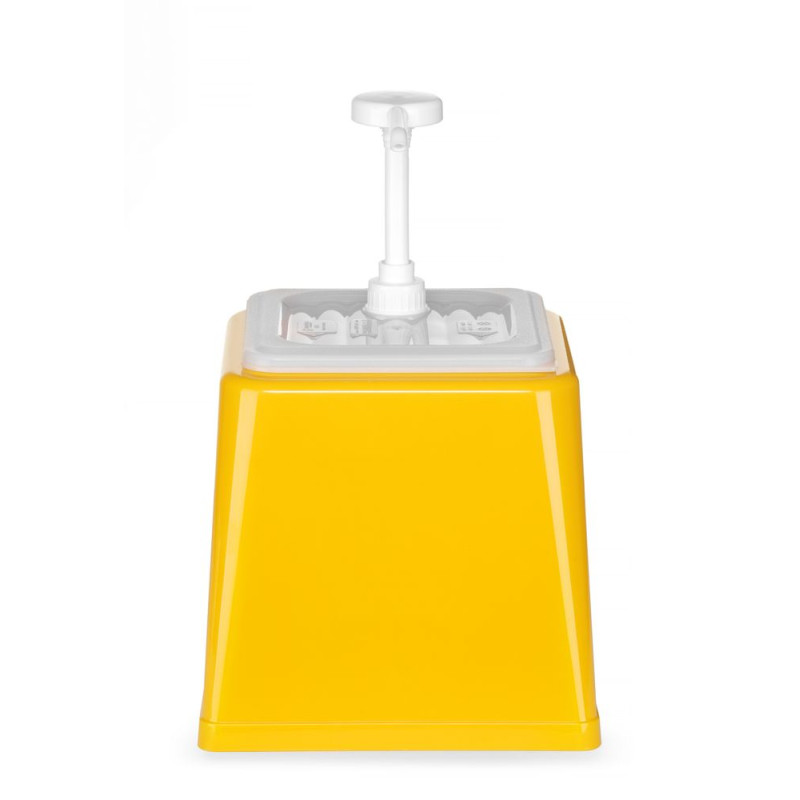 Soßenspender mit Pumpe - Gelb - 2,5 L - Hendi Soßenspender mit Pumpe - Gelb - 2,5 L - Hendi