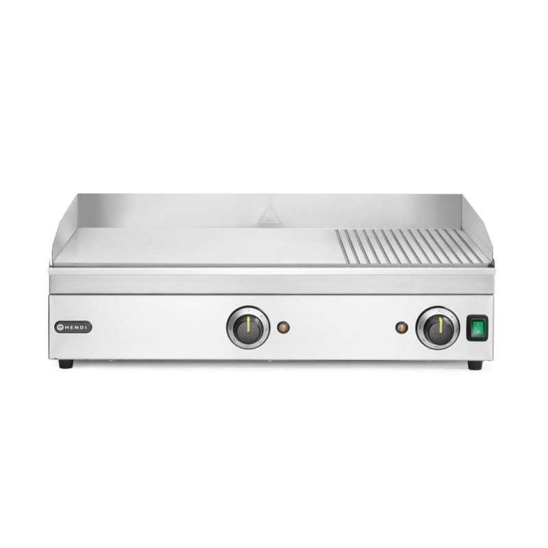 HENDI Professional Grill Plate | Ribbed & Smooth - Stainless Steel HENDI Professional Grill Plate | Ribbed & Smooth - Stainless Steel