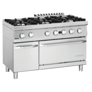 6-Burner Stove with GN 2/1 Gas Oven and Cabinet Series 700