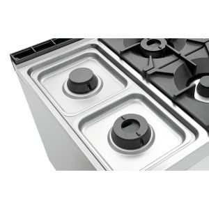 Sechsbrenner-Herd Serie 900 - Offener Unterbau der Marke Bartscher