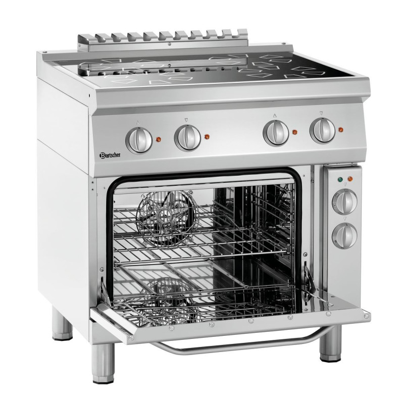 Four-burner Electric Stove 700 - With Electric Oven - Bartscher Four-burner Electric Stove 700 - With Electric Oven - Bartscher