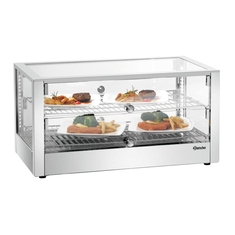 Bartscher 6200 2EK heated display case - Maintains temperature up to 90°C