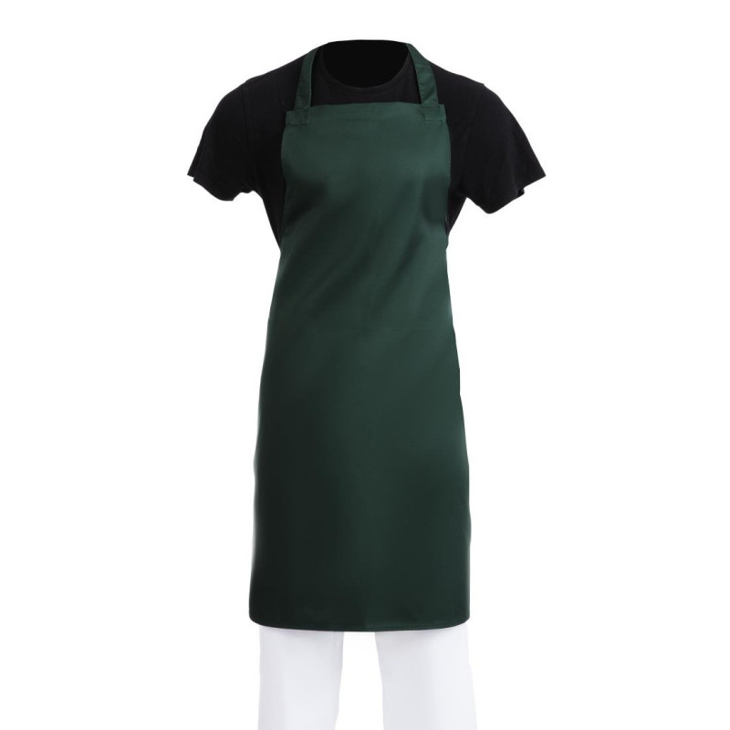 Tabier Bavette Vert Bouteille 710 X 970 Mm - Whites Chefs Clothing - Fourniresto Tabier Bavette Vert Bouteille 710 X 970 Mm - Whites Chefs Clothing - Fourniresto