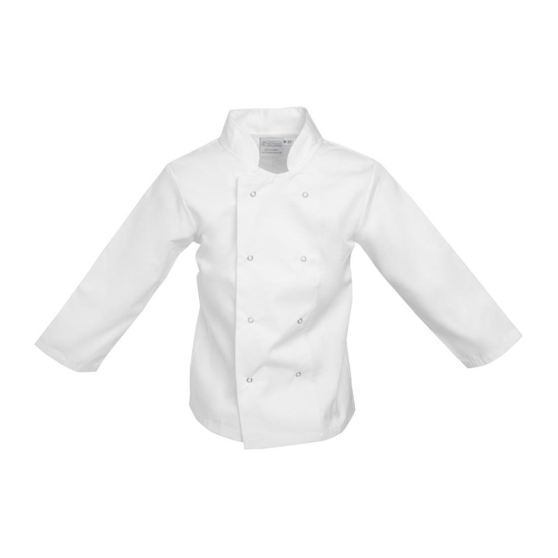 White Chef Jacket for Kids - Size L/XL 8/10 Years - Whites Chefs Clothing - Fourniresto White Chef Jacket for Kids - Size L/XL 8/10 Years - Whites Chefs Clothing - Fourniresto