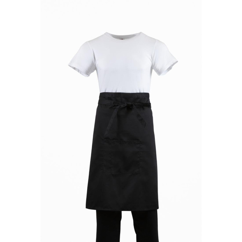 Standard Black Server Apron 1000 x 700 mm - Whites Chefs Clothing - Fourniresto Standard Black Server Apron 1000 x 700 mm - Whites Chefs Clothing - Fourniresto