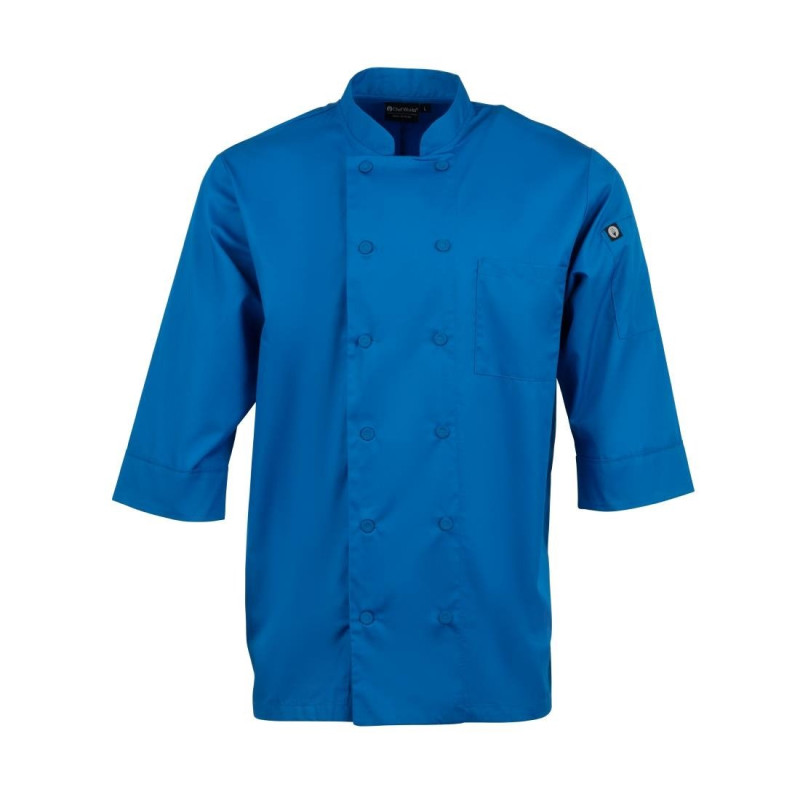 Veste De Cuisine Mixte Bleue - Taille Xl - Chef Works - Fourniresto Veste De Cuisine Mixte Bleue - Taille Xl - Chef Works - Fourniresto