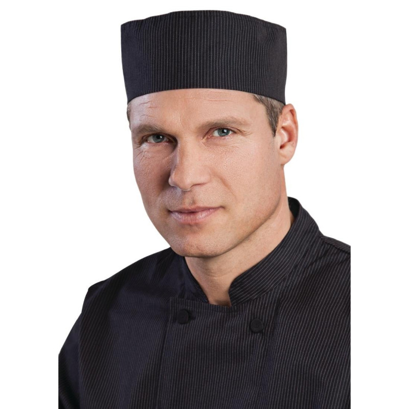 Kochmütze Cool Vent mit feinen weißen Streifen - Einheitsgröße - Chef Works - Fourniresto Kochmütze Cool Vent mit feinen weißen Streifen - Einheitsgröße - Chef Works - Fourniresto