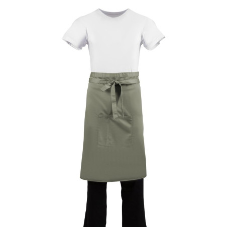 Kellnerschürze Olive aus 100% Polycotton 1000 x 700 mm - Whites Chefs Clothing - Fourniresto