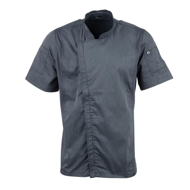 Veste de Cuisine Mixte à Manches Courtes à Fermeture Eclair Bleu Encre - Taille M - Chef Works - Fourniresto Veste de Cuisine Mixte à Manches Courtes à Fermeture Eclair Bleu Encre - Taille M - Chef Works - Fourniresto