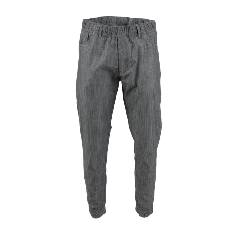 Kochhose Jogger mit feinen schwarzen und weißen Streifen - Größe XL - Chef Works - Fourniresto Kochhose Jogger mit feinen schwarzen und weißen Streifen - Größe XL - Chef Works - Fourniresto